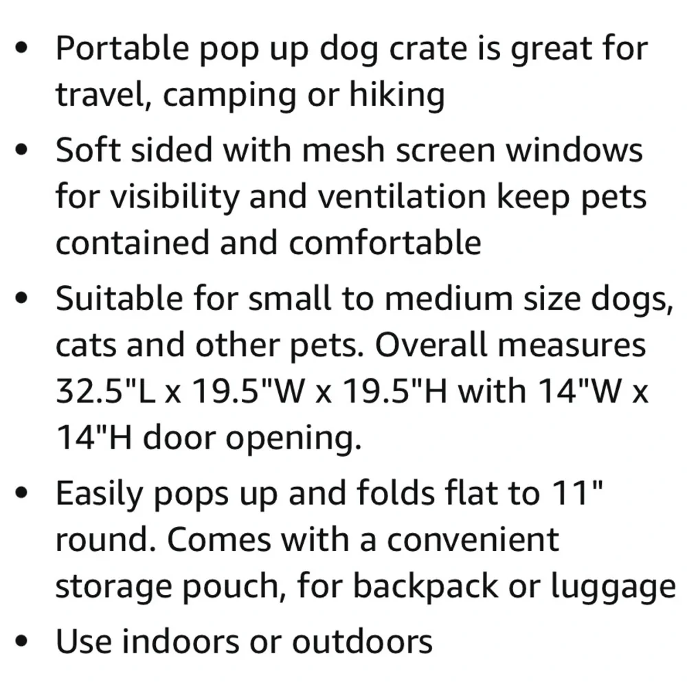 Portable Gray Small Pet Habitat, Pooch Pen, New without Tag